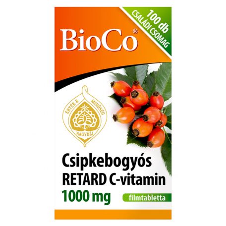 BioCo Csipkebogyós Retard C-vitamin 1000 mg filmtabletta 100 x 1,43 g (143 g)