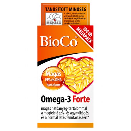 BioCo Omega-3 Forte lágyzselatin étrend-kiegészítő kapszula 100db