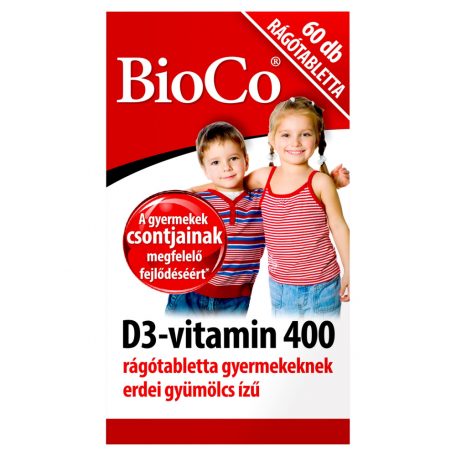 BioCo D3-vitamin 400 gyermekeknek rágótabletta 60db