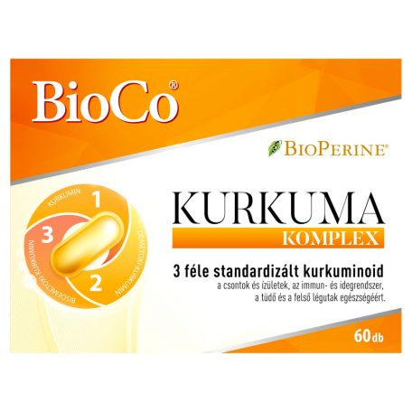 BioCo Kurkuma Komplex 3 féle kurkuminoiddal étrend-kiegészítő kapszula 60db