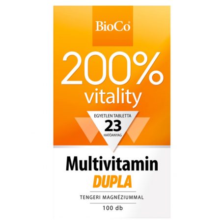 BioCo 200% Vitality Multivitamin Dupla étrend-kiegészítő filmtabletta 100db