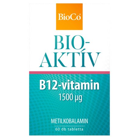 BioCo Bioaktív B12-vitamint 1500 µg tartalmazó étrend-kiegészítő tabletta 60db