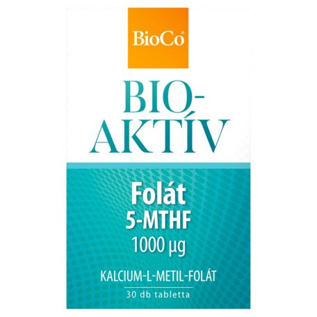 BioCo Bioaktív folátot 1000 µg tartalmazó étrend-kiegészítő tabletta 30db
