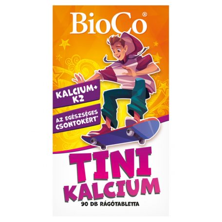 BioCo Tini Kalcium cseresznye ízű étrend-kiegészítő rágótabletta 90db