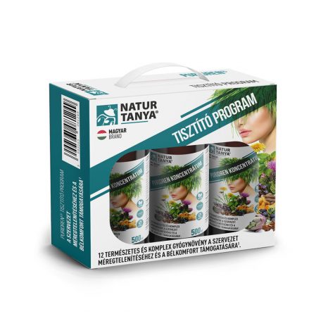 Natur Tanya® Puridren 60 napos Tisztító Program - 12 természetes gyógynövény és klorofill a szervezet méregtelenítéséhez és sav-bázis egyensúlyához  