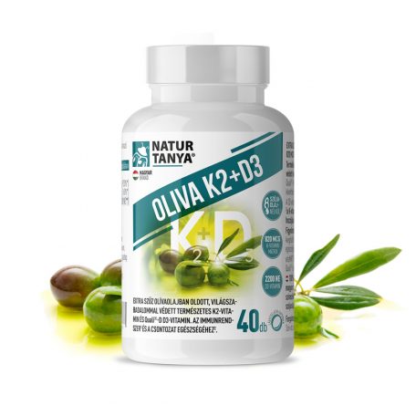 Natur Tanya® OLIVA K2+D3 – Világszabadalommal védett vitaMK7® K2-vitaminnal az immunrendszer és a csontozat egészségéhez