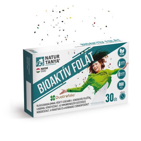 Natur Tanya® BIOAKTÍV FOLÁT – Világszabadalommal védett legújabb 4. generációs Quatrefolic® folát!