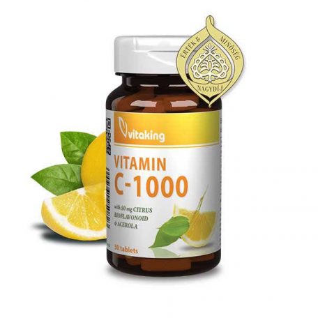 Vitaking C1000 Bioflav. Acerola. Csipkebogyó 30db