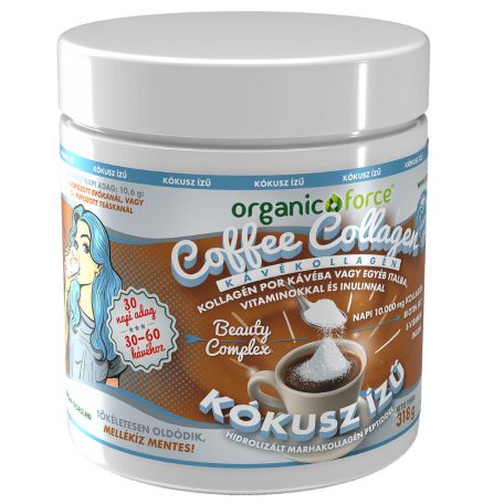 Organic Force Coffee Collagen - KávéKollagén KÓKUSZ 318g