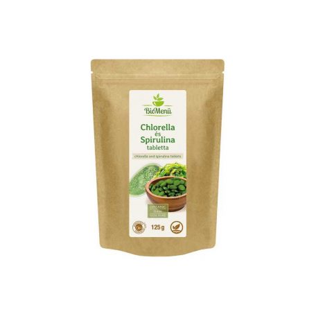 BioMenü Chlorella és Spirulina algatabletta 125g