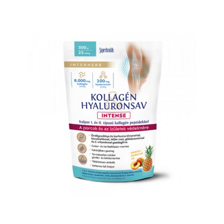 Interherb Kollagén&Hyaluronsav Porcépítő italpor INTENSE 300g