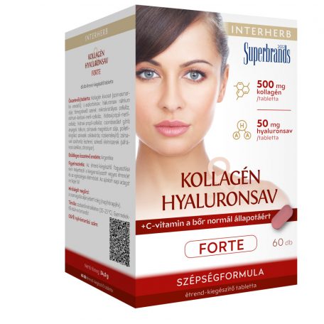 Interherb Kollagén&Hyaluronsav Szépségformula FORTE tabletta 60db