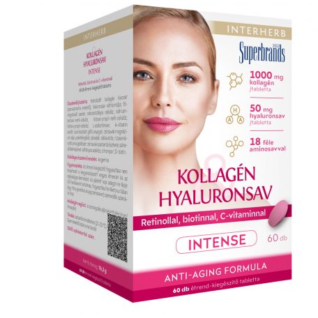 Interherb Kollagén&Hyaluronsav Szépségformula INTENSE tabletta 60db