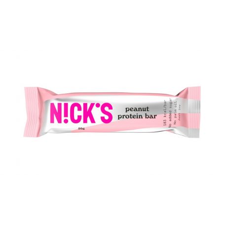 Nick's glutén-és h. cukormentes SÓS FÖLDIMOGYORÓS proteinszelet 50 g /30%-os fehérjetartalom!/