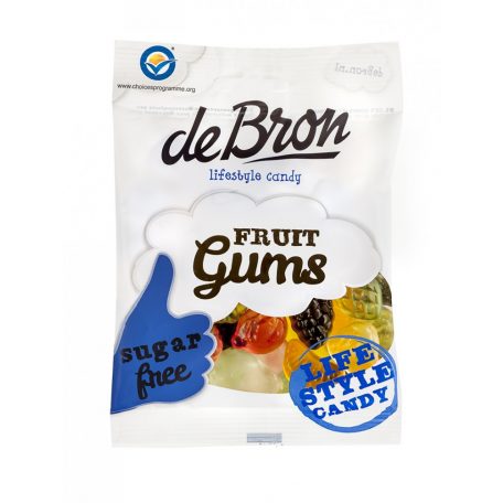 DeBron glutén- és cukormentes FRUITGUM gyüm. gumicukor 90g