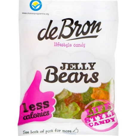 DeBron glutén- és cukormentes JELLY BEARS zselés mackók gumicukor 90g