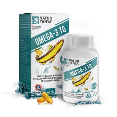 Natur Tanya® OMEGA-3 TG - Vadvízi halolaj, 3375 mg Omega-3 zsírsav tartalom, triglicerid formában 60db