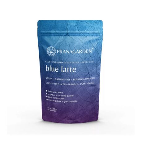 Pranagarden Kék spirulina Latte őrölt levendulával - italpor, 100g