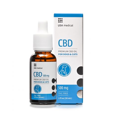 USA medical CBD olaj Kutyáknak és Macskáknak 500 mg CBD / 30 ml