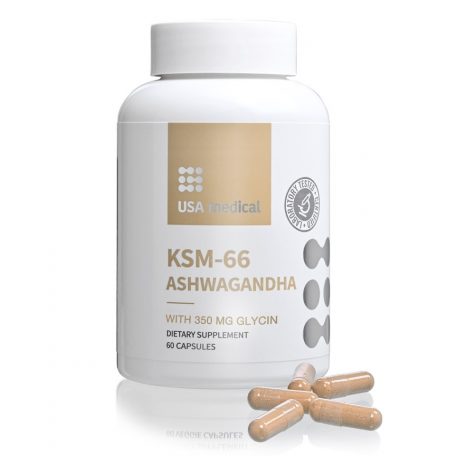 USA medical Ashwagandha kapszula 350mg glicinnel KSM-66 ASHWAGANDHA® 60 db